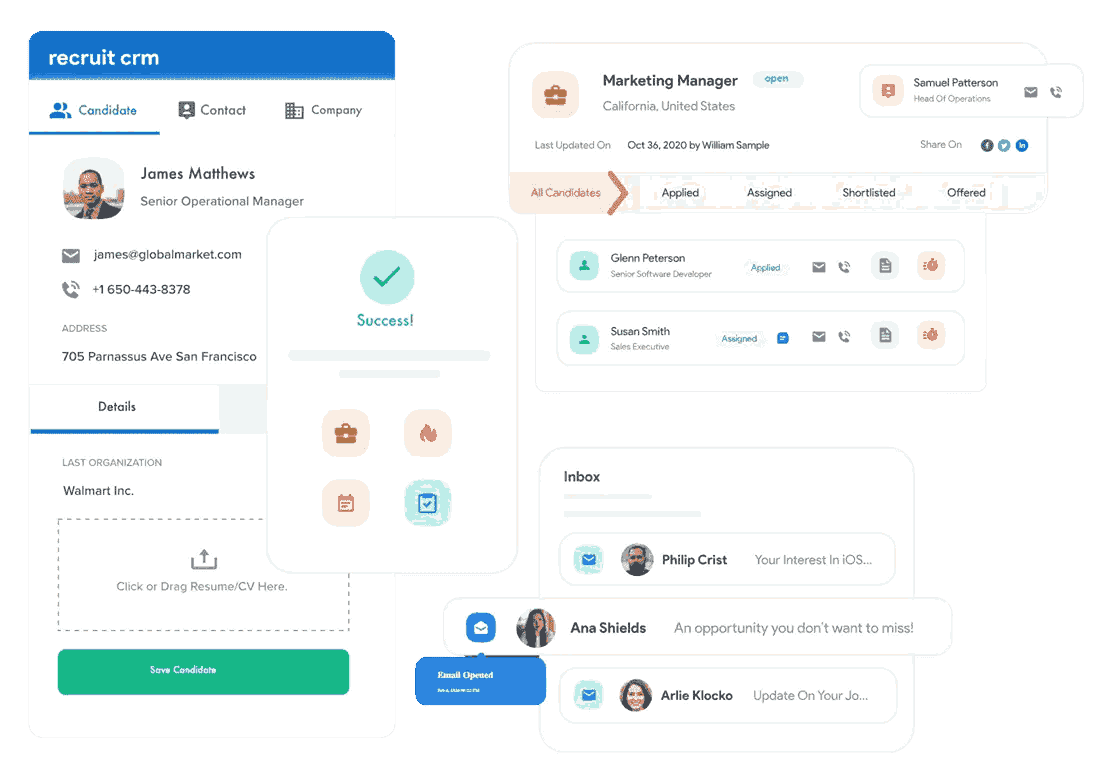 recruit crm dashboard image